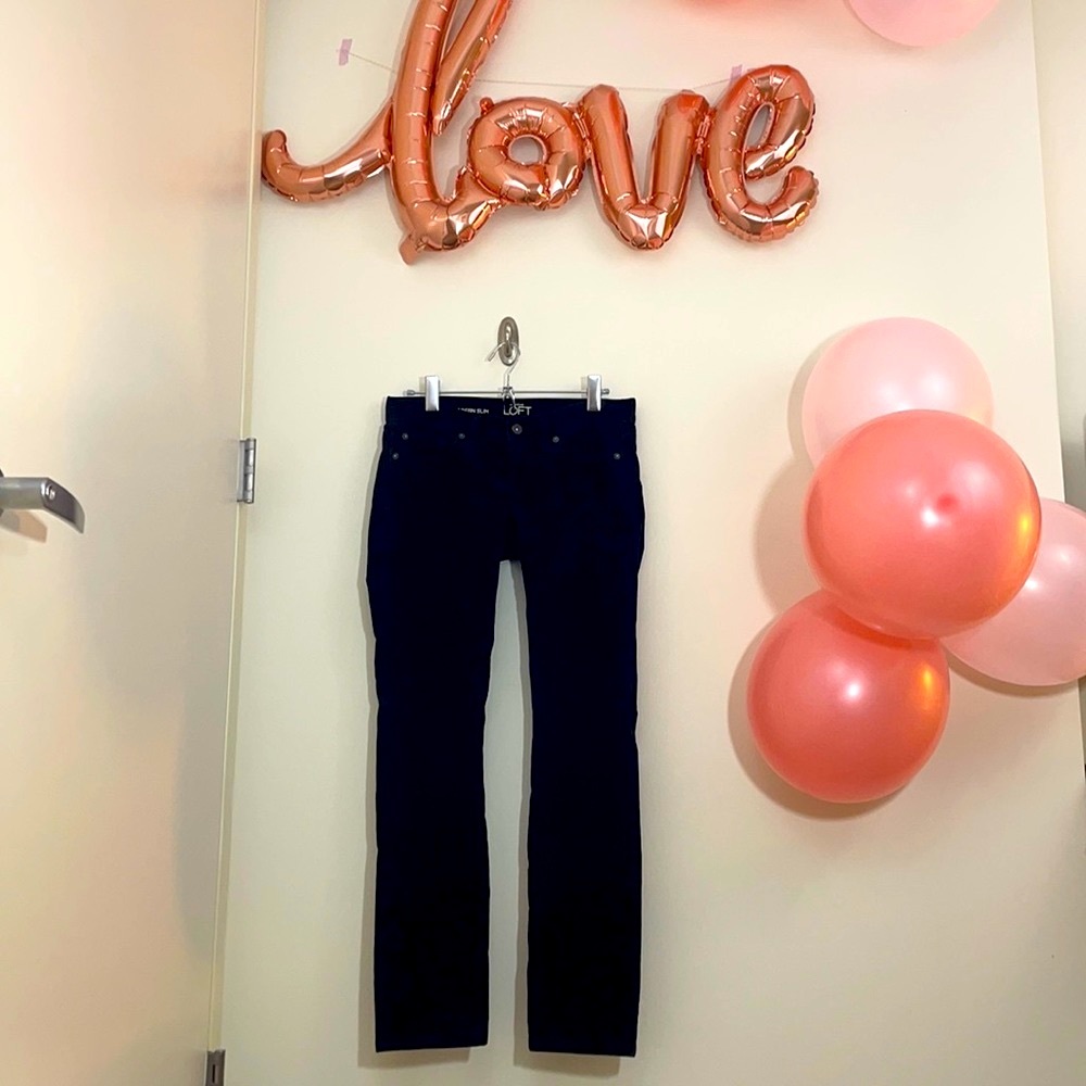 LOFT by Ann Taylor Black Corduroy Pants